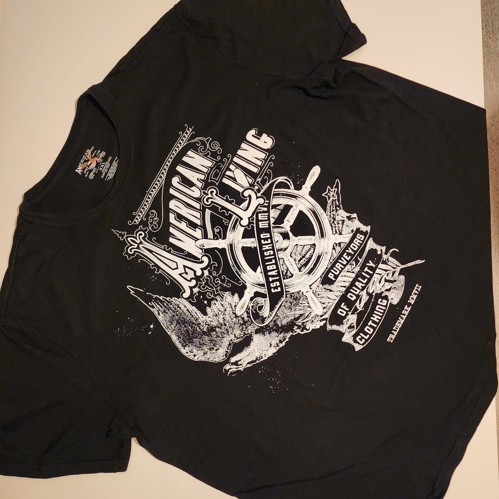 American Living Black and White Graphic Tee